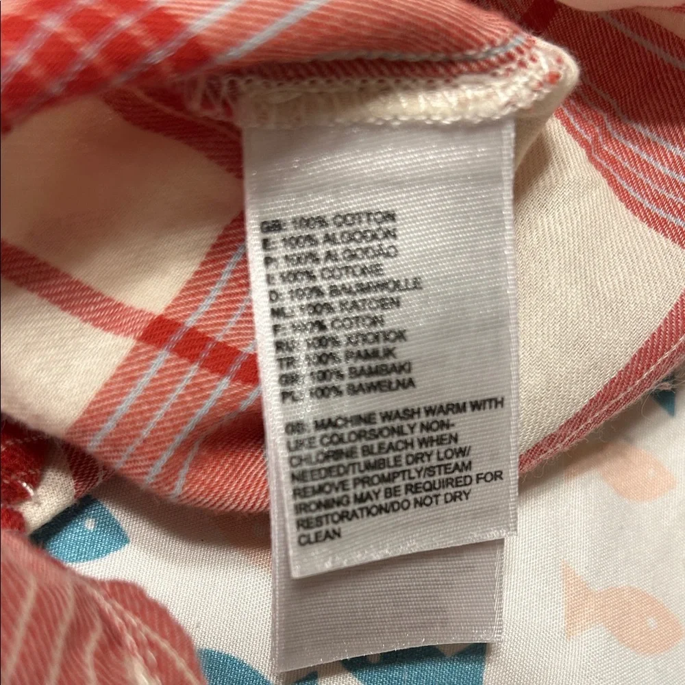 🚀The North Face Red and Cream Plaid Men's Shirt size XL GUC